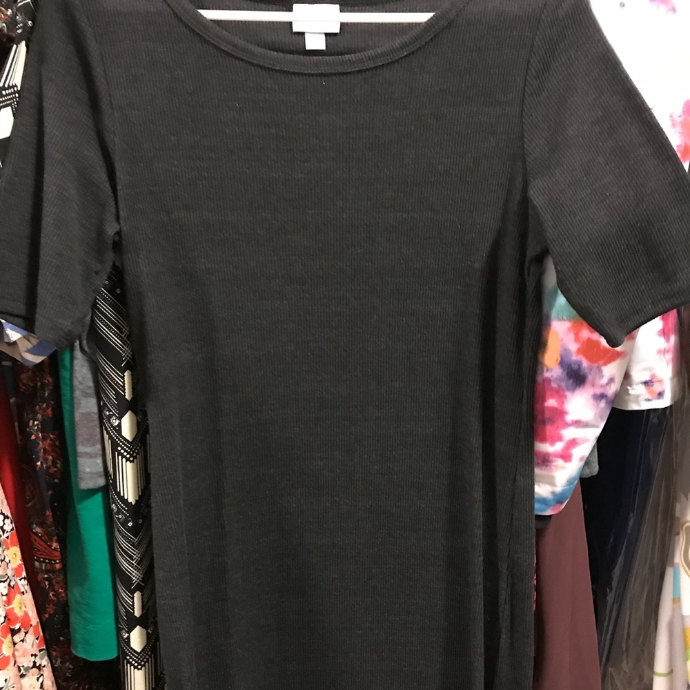 Charcoal Grey Ribbed Lularoe Medium Julia